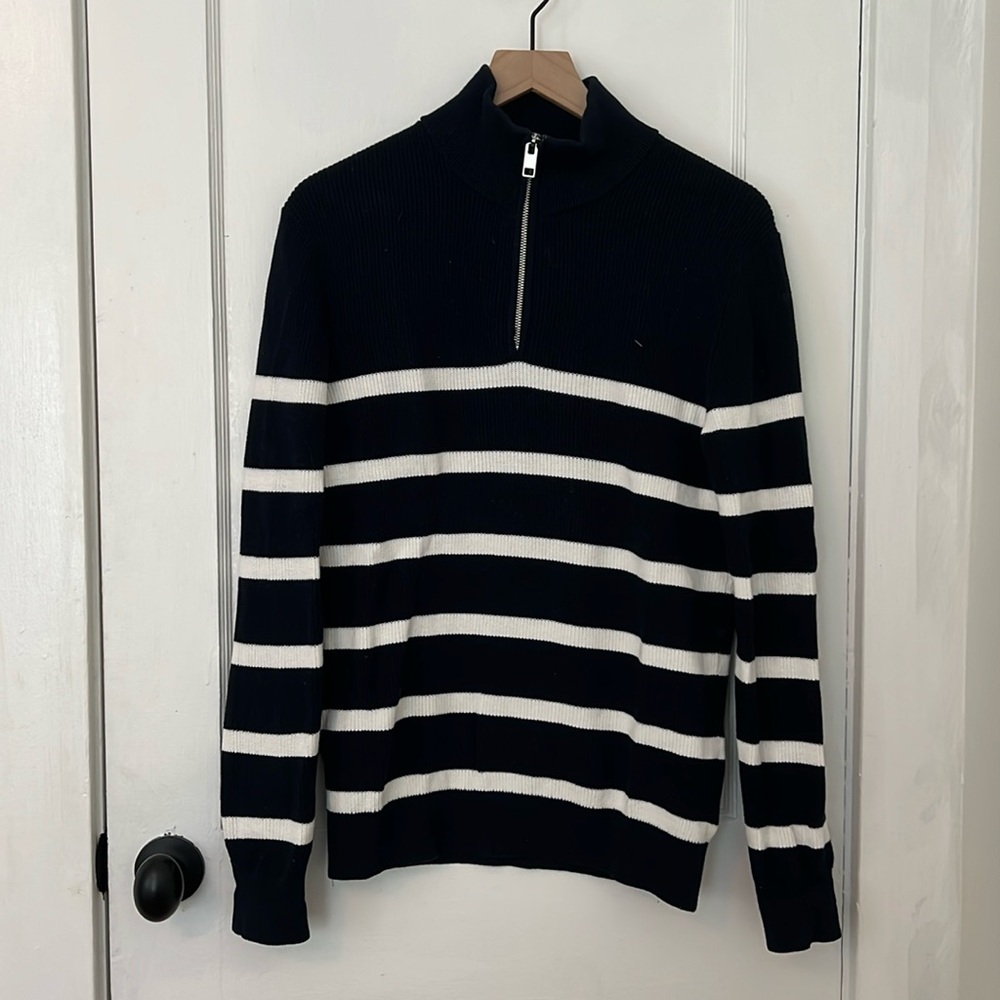 H&M Quarter Zip Sweater Sz S